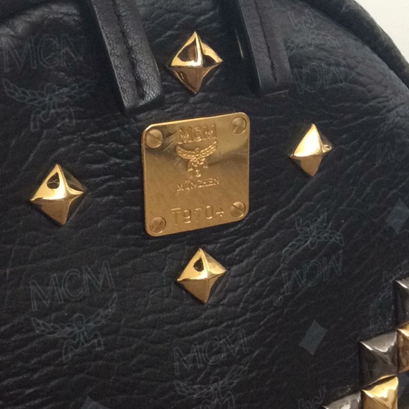 Authentic MCM Backpack Large Stark Front Studded